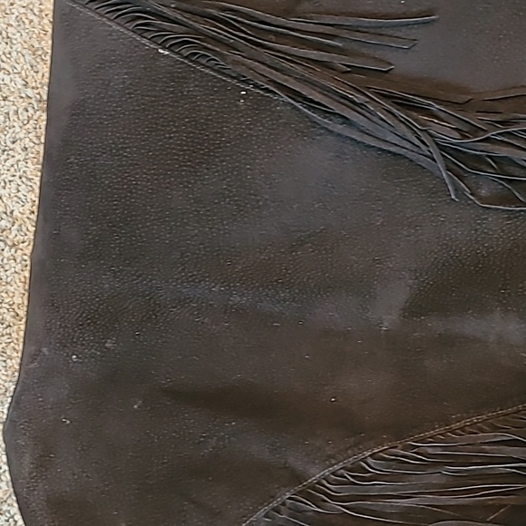 (258)Vintage Scully black suede fringe jacket - Picture 17 of 17